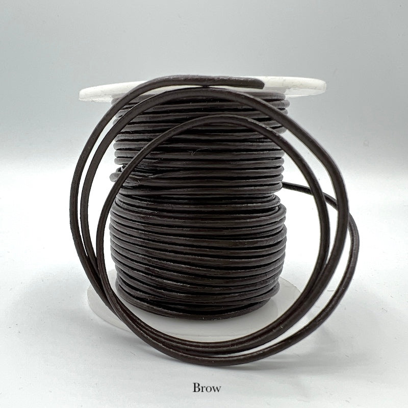 Leather Cording - 2mm (1/16") - Various Colors