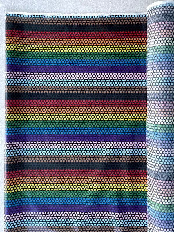 Alexander Henry - Laminate - Rainbow Dot - Charcoal