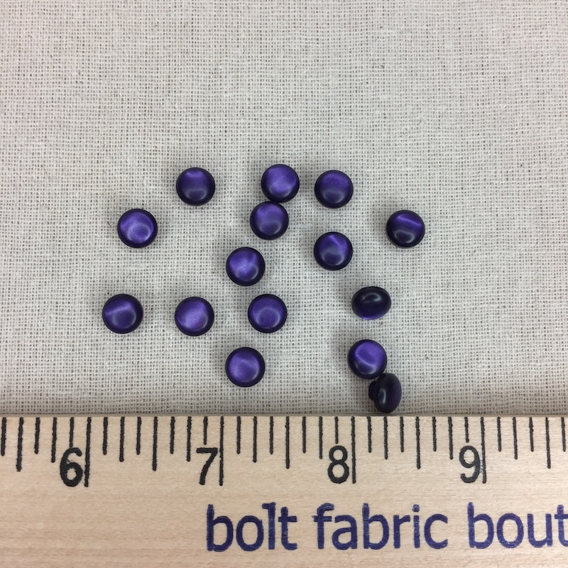 Small Glossy Shank Button - 8mm - Purple