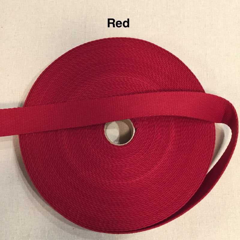 Cotton Webbing - 30mm - Red