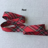 Bias Tape - Single Fold - Tartan Plaid - Various Colors