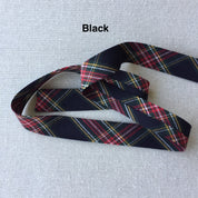 Bias Tape - Single Fold - Tartan Plaid - Various Colors