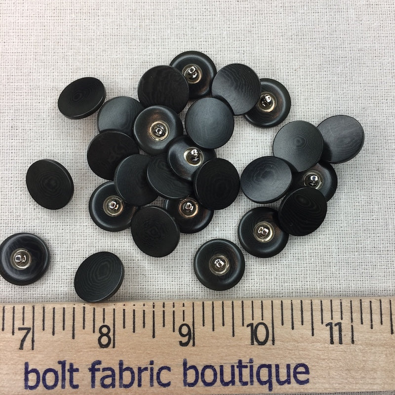 Shank Button - Black - 16mm