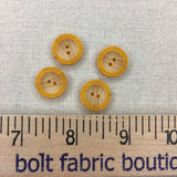 Plastic Concave Mustard Button - Two Hole - 15mm