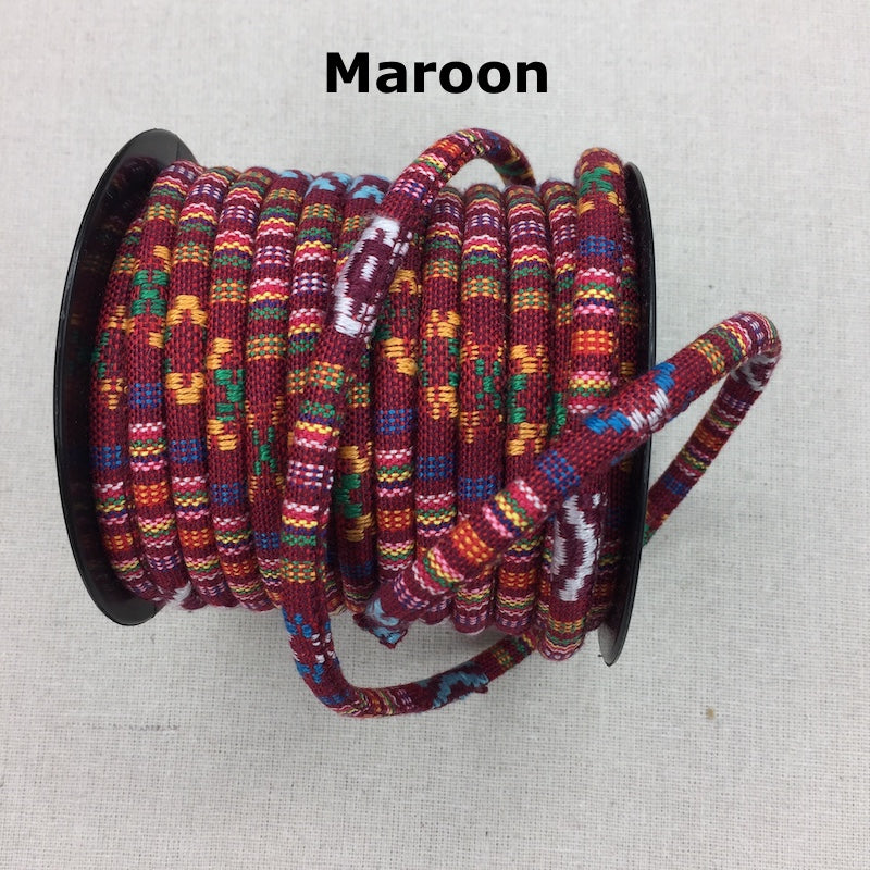 Round Woven Cording - Various Colors