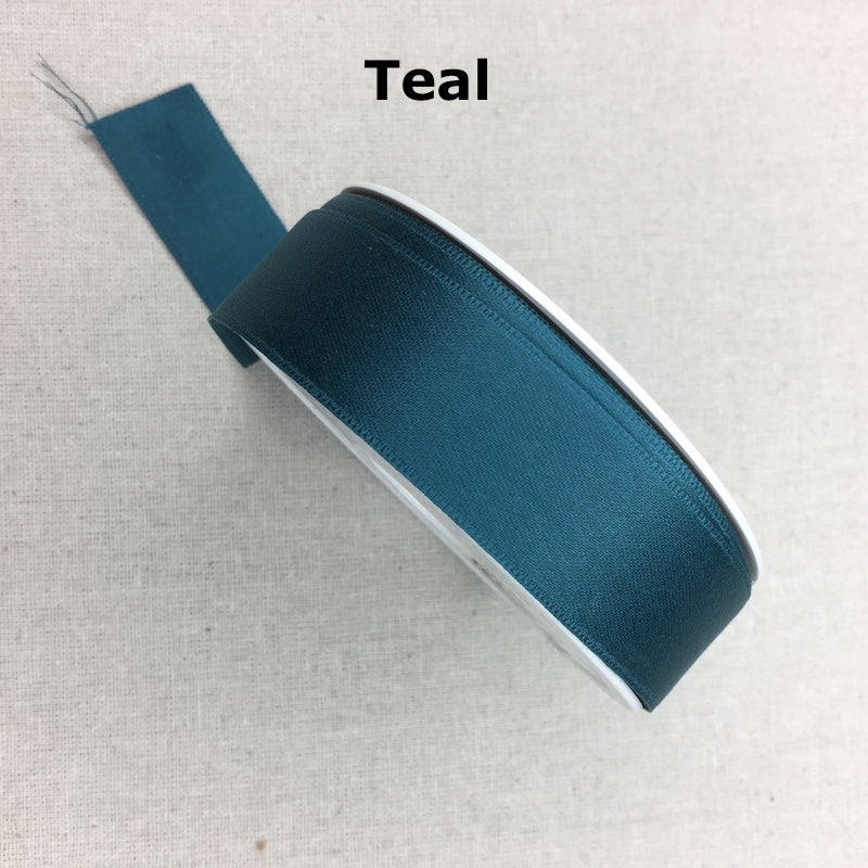 Double Face Cotton Satin Ribbon - 25mm (1") - Various Colors