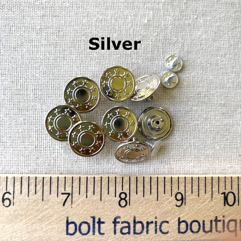 Star Circle Jeans Button  5/8" (16mm)