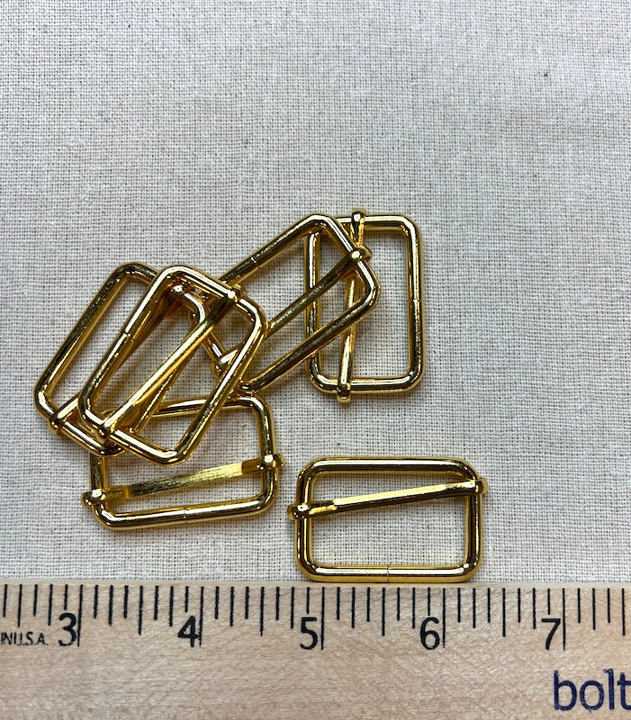 Hardware - Steel Strap Slide - 1 1/4" - Gold