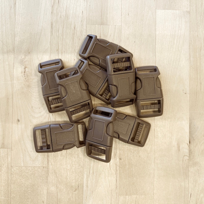 3/4" Curved Side Release Buckle - Brown