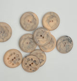 Dill - Flower Imprint Marbled Light Pink Button - 20mm