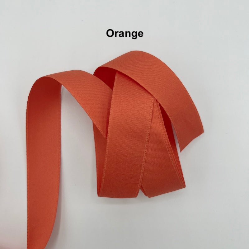 Double Face Cotton Satin Ribbon - 25mm (1") - Various Colors