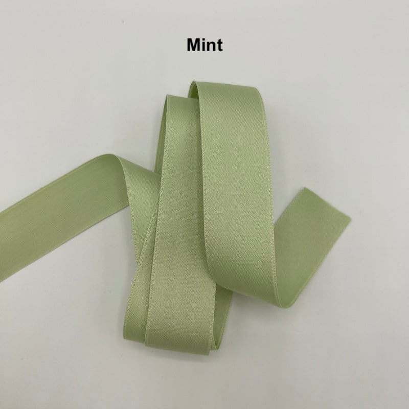 Double Face Cotton Satin Ribbon - 25mm (1") - Various Colors