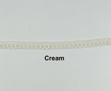 Picot Elastic - 1/2" (13mm) - Pinwheel - Various Colors