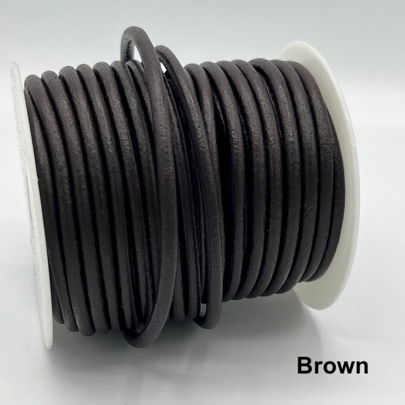 Leather Cording - 1/4" - Various