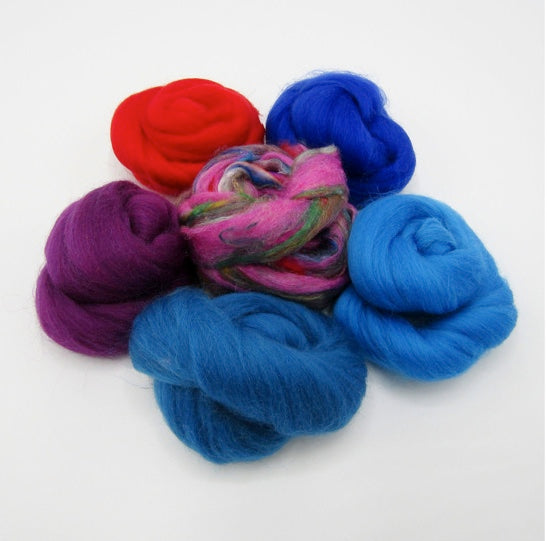sale - Feather Felts - Jewels - Wool Roving Bundle