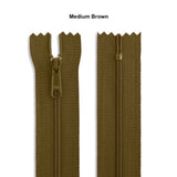 YKK #3 Nylon Coil Bag Zipper - 8" - Various