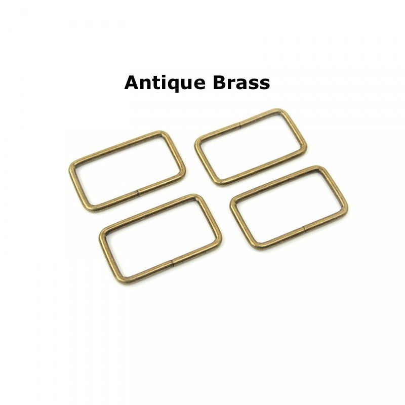 Hardware - Rectangle Metal Rings - 1 1/2" - Various Finishes