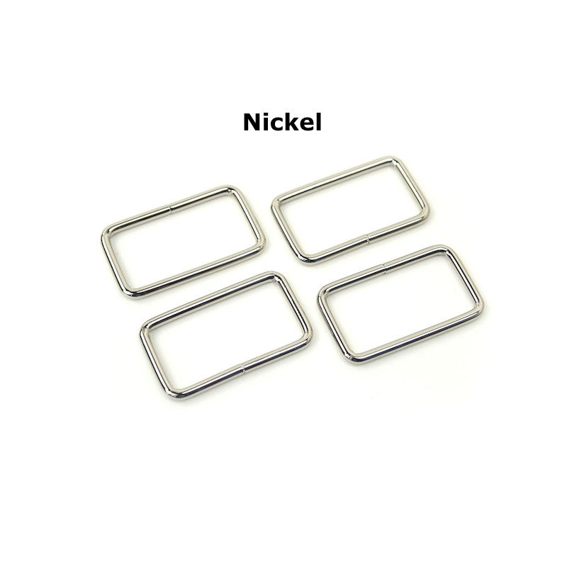 Hardware - Rectangle Metal Rings - 1 1/2" - Various Finishes