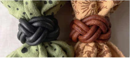 SALE! Last Chance Textiles - DIY KIT- Braided Leather Scarf Slide - Black