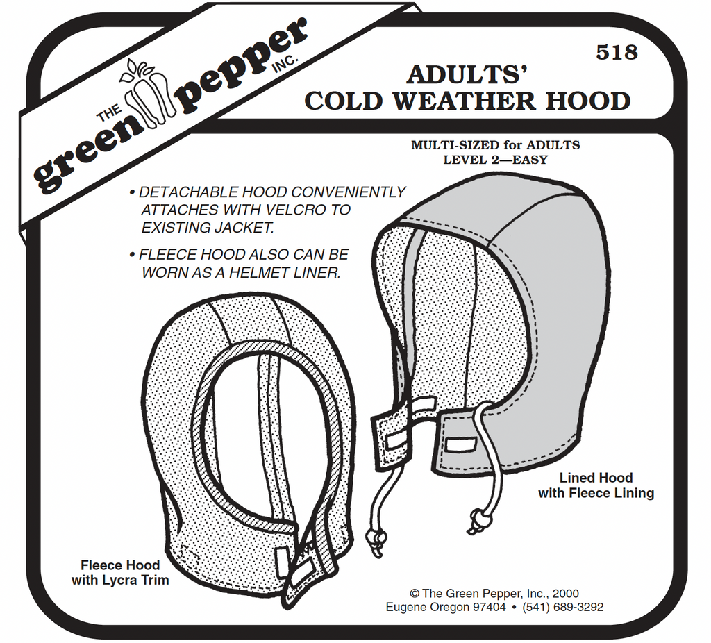 The Green Pepper - 518 - Cold Weather Hood - Adult