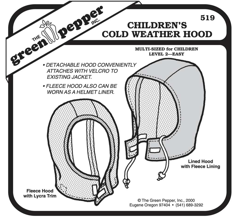 The Green Pepper - 519 - Cold Weather Hood - Kids