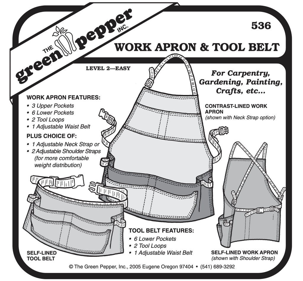 The Green Pepper - 536 - Work Apron & Tool Belt