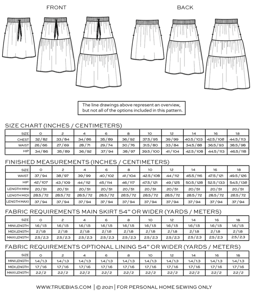 True Bias - Mave Skirt - Various Sizes