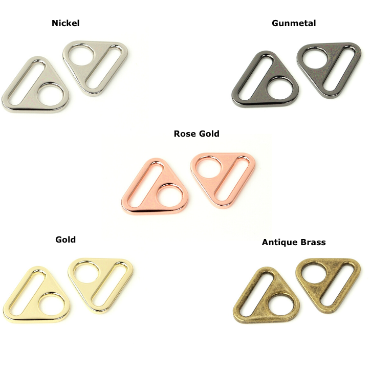 Hardware - Triangle Rings - 1" - Various Finishes