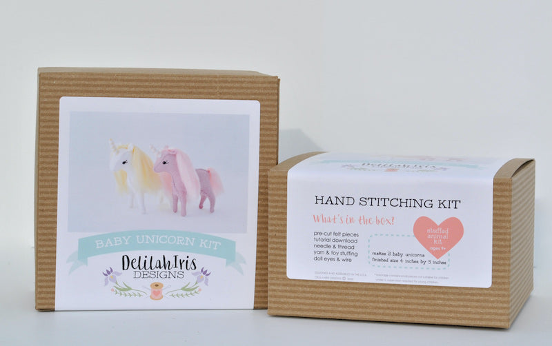 Delilah Iris Designs - Baby Unicorn Sewing Felt Kit