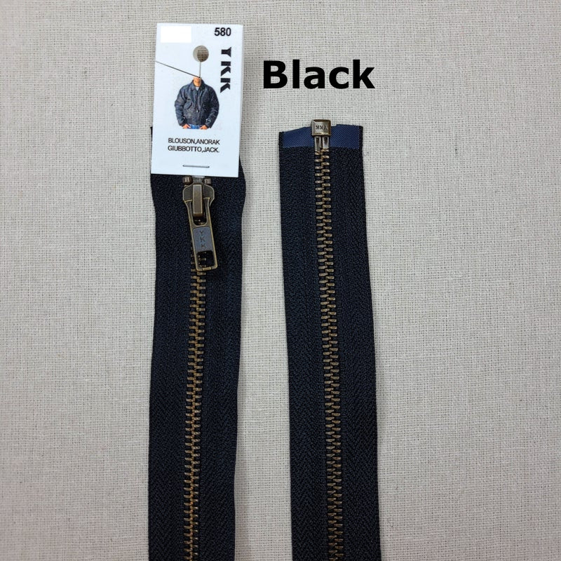 YKK - Separating Jacket Zipper - Antique Brass - 70 cm - Various
