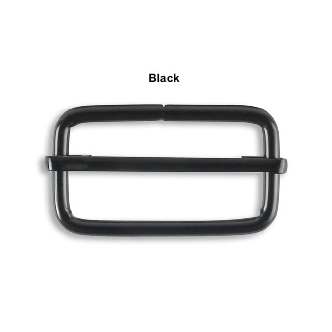 Hardware - Metal Adjustable Slider Buckles - 1 1/2" - Black