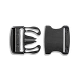 Hardware - YKK Plastic Flat Side Release Buckle - Black - 2"
