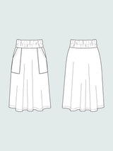 The Assembly Line - Elastic Waist Maxi Skirt - Various