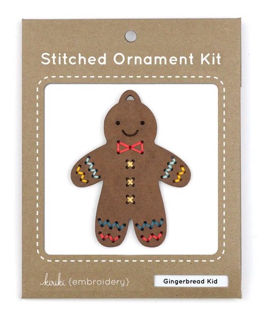 Kiriki Press - Ornament Embroidery Kits - Gingerbread Kid