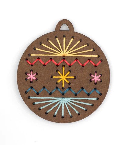 Kiriki Press - Ornament Embroidery Kits - Gingerbread Ball