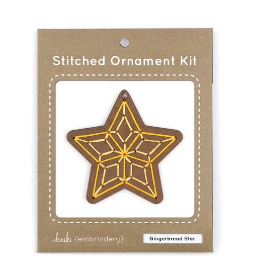 Sale! Kiriki Press - Ornament Embroidery Kits - Gingerbread Star