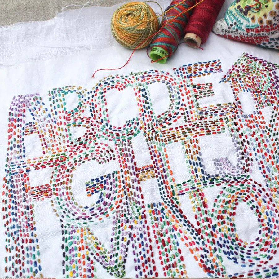 Dropcloth Samplers - Embroidery Sampler - ABC Sprinkle