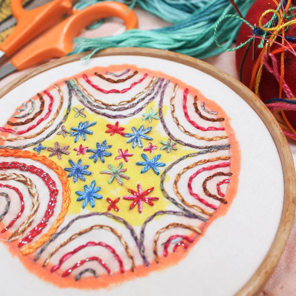 Dropcloth Samplers - Embroidery Sampler - Colorburst! Ring Toss