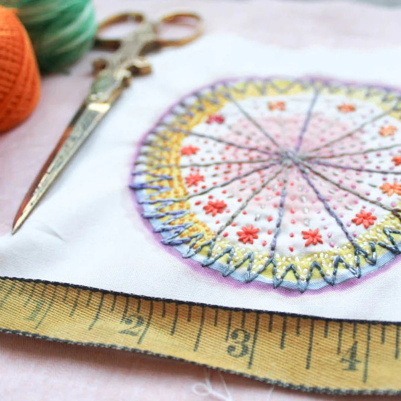 Dropcloth Samplers - Embroidery Sampler - Colorburst! Starburst