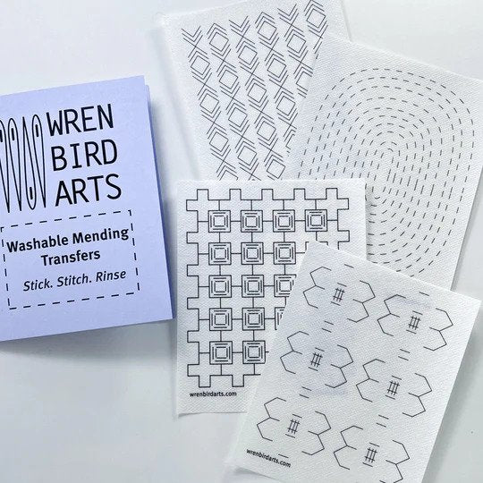 Wren Bird Arts - Washable Mending Transfers for Visible Mending - Various