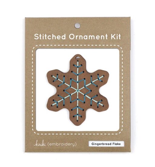 Kiriki Press - Ornament Embroidery Kits - Gingerbread Flake