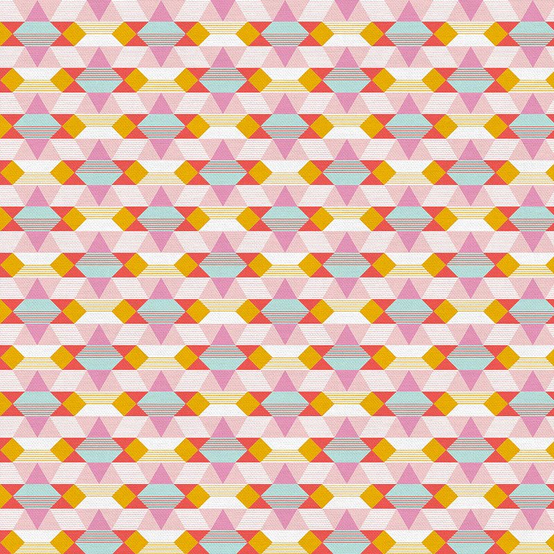 SALE Paintbrush Studio - Rayon - Geo - Stars - Red