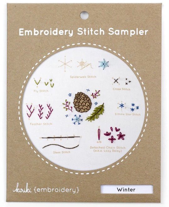 Kiriki Press - Embroidery Stitch Sampler - Winter