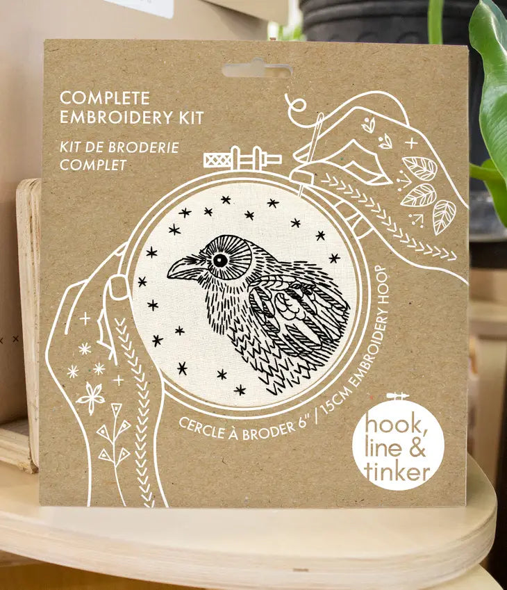 Hook, Line & Tinker - Embroidery Kit - Raven Nevermore