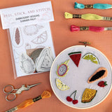 M Creative J Botanical Fiber Art - Stick and Stich Embroidery Patterns - Fruit