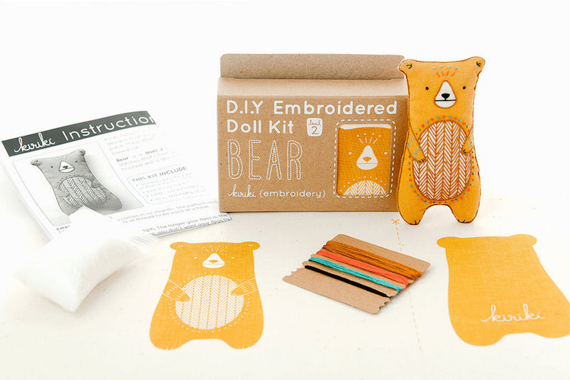 Kiriki Press - Level 2 DIY Embroidered Doll Kit - Various