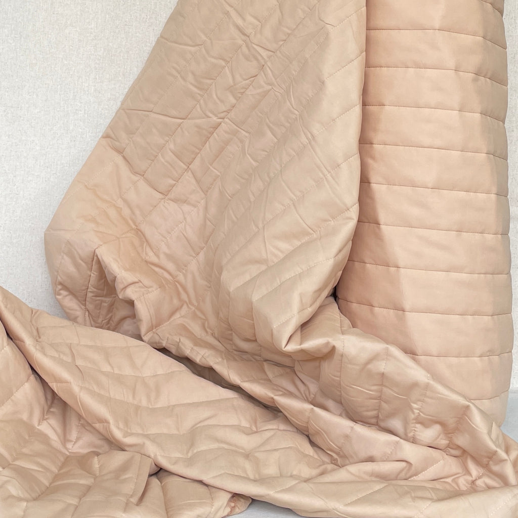 Polytex Stoffen - Double Sided Pre-Quilted - Toasted Almond