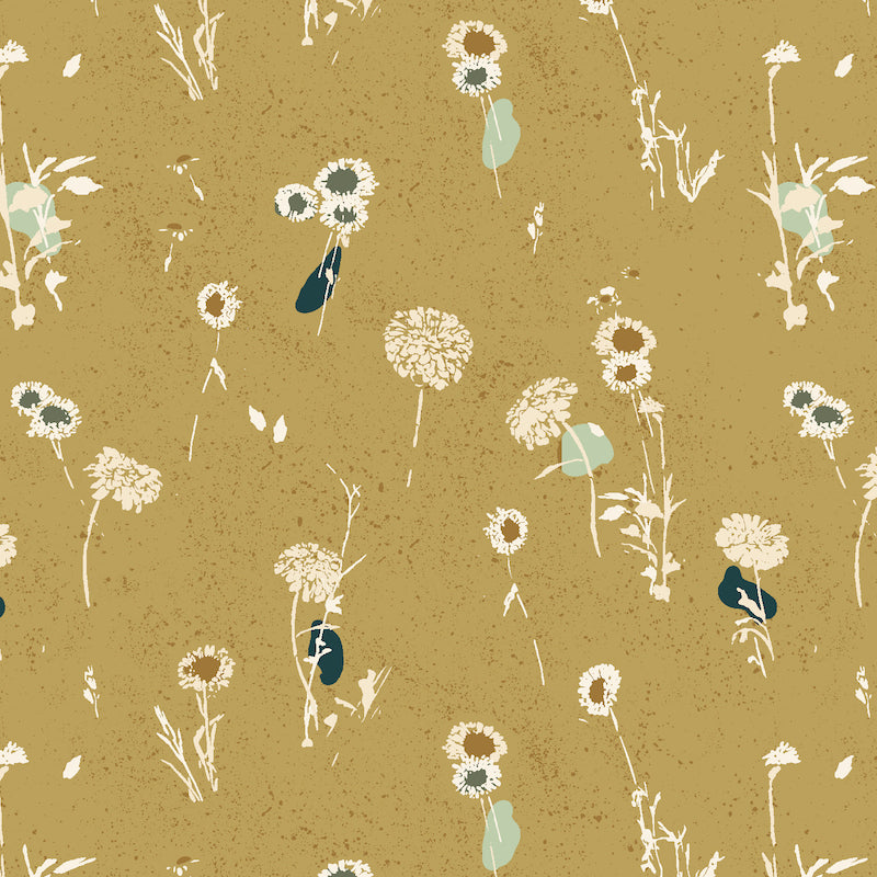 SALE Cotton and Steel - Summer Folk - Painted Meadow - Honey