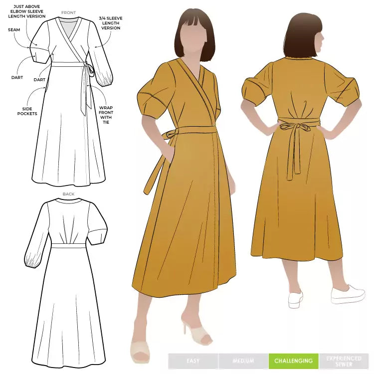 Style Arc - Millicent Wrap Dress Multi Size - Various Sizes