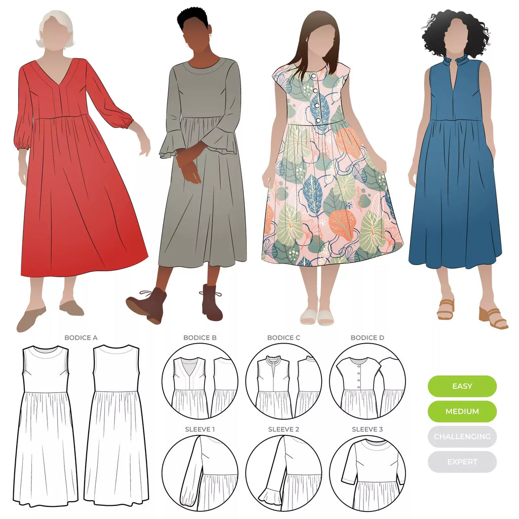 Style Arc - Montana Midi Dress Extension Pack Multi Size - Various Sizes
